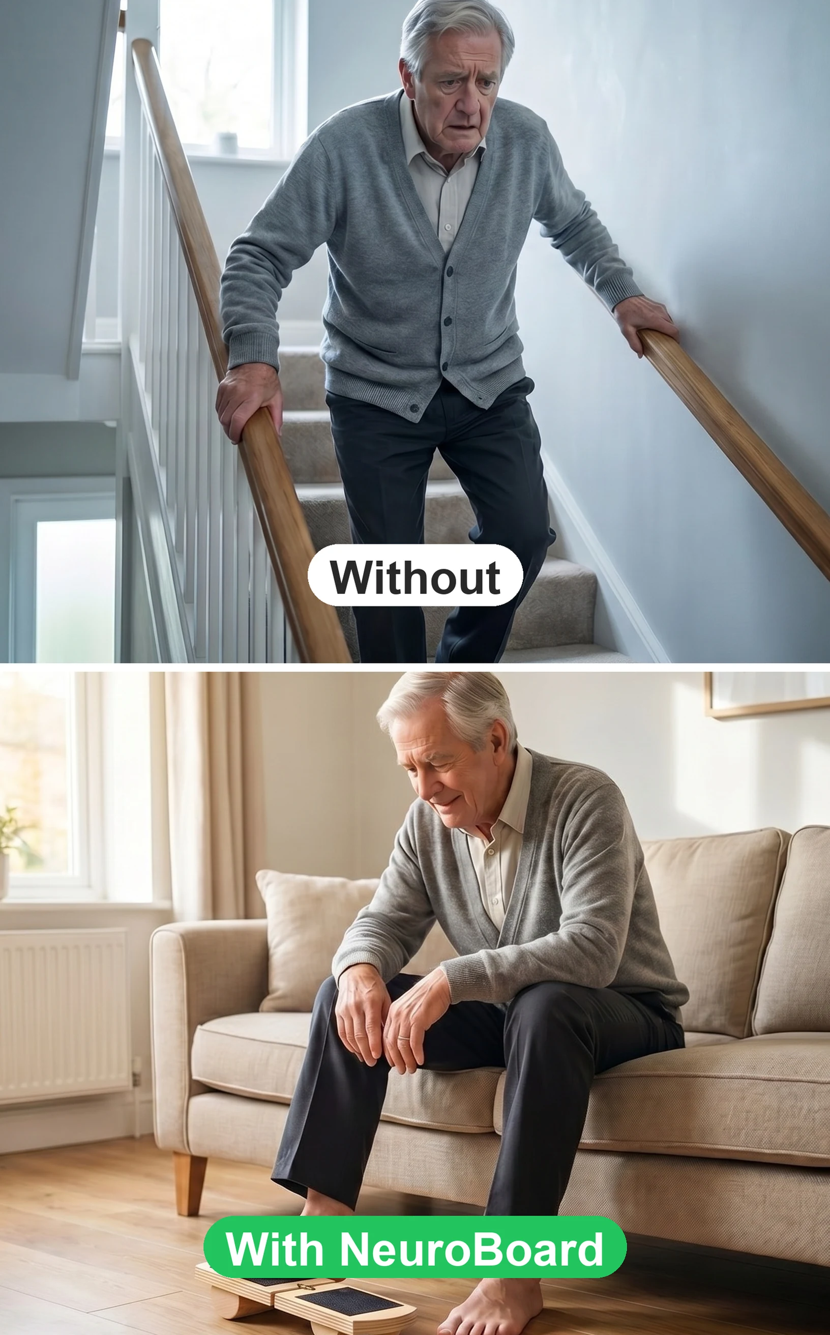 Comparison of elderly with and without NeuroBoard